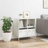 vidaXL Buffet blanc 68x39x73,5 cm acier lamin&eacute; &agrave; froid