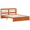 vidaXL Cadre de lit avec stockage 2 pcs Cire marron Bois de Pin Massif