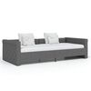 vidaXL Lit avec &eacute;clairage USB Gris fonc&eacute; Tissu 90x200 cm