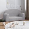 vidaXL Canap&eacute; pour enfants &agrave; 2 places Gris clair Peluche douce