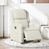 vidaXL Fauteuil inclinable &eacute;lectrique Cr&egrave;me Velours