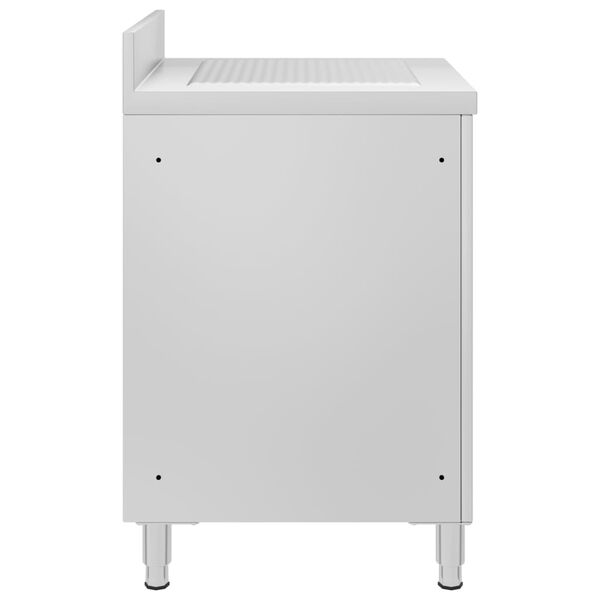 vidaXL Armoire de cuisine commerciale avec &eacute;gouttoir Acier inoxydable