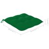vidaXL Chaises de jardin avec coussins vert lot de 6 Bois teck massif