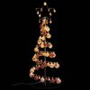 vidaXL Sapin de No&euml;l &agrave; LED avec boules 80 LED blanc chaud 120 cm