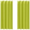 vidaXL Rideaux occultants avec anneaux 2 pc Vert 225 x 140 cm