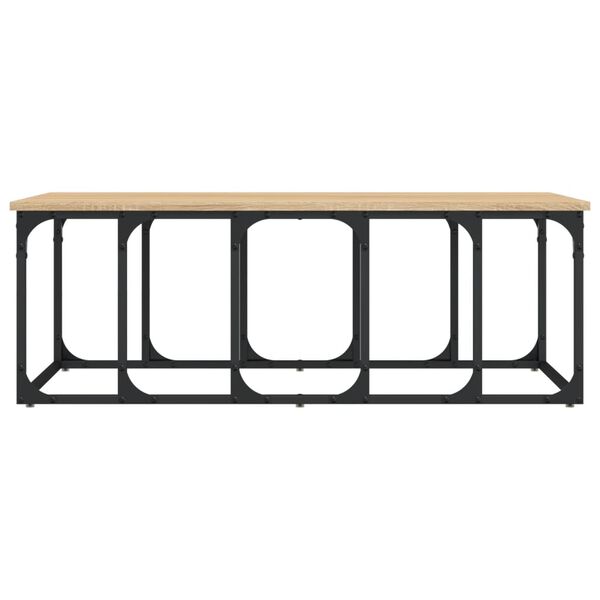 vidaXL Table basse ch&ecirc;ne sonoma 100x50x35,5 cm bois d'ing&eacute;nierie