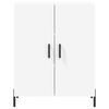vidaXL Buffet haut Blanc 69,5x34x180 cm Bois d'ing&eacute;nierie