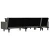 vidaXL Canap&eacute;-lit en forme de L gris fonc&eacute; 275x140x70 cm tissu
