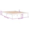 vidaXL Cadre de lit sans matelas blanc bois massif 200x200 cm