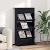 vidaXL &Eacute;tag&egrave;re &agrave; magazines avec &eacute;tag&egrave;re Ch&ecirc;ne noir 70 x 41 x 126 cm