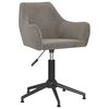 vidaXL Chaises pivotantes &agrave; manger lot de 4 gris clair velours