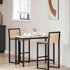 vidaXL table Naturel 100 x 50 x 77 cm Bois d'ing&eacute;nierie et acier