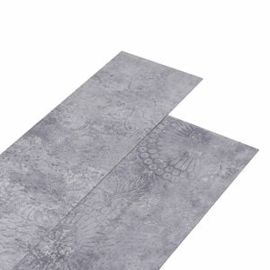 vidaXL Planches de sol 36 pcs Ciment gris 5,02 m&sup2; PVC