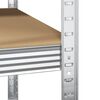vidaXL &Eacute;tag&egrave;re d'angle &agrave; 5 niveaux Argent&eacute; Acier et bois d'ing&eacute;nierie