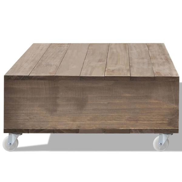 vidaXL Table basse Bois massif Marron