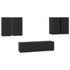 vidaXL Ensemble meuble TV 6 pc Ch&ecirc;ne noir Bois d'ing&eacute;nierie