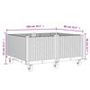 vidaXL Jardini&egrave;re &agrave; roulettes blanc 100x80x54 cm PP