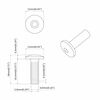 vidaXL Boulons &agrave; Manchon 2 pcs Noir M4 x 14,5 mm M&eacute;tал