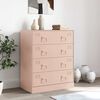 vidaXL Buffet rose 67x39x83 cm acier