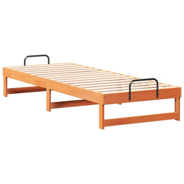 vidaXL Cadre de lit Marron 80 x 200 cm Pin massif