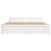 vidaXL Cadre de lit sans matelas blanc bois massif 135x190 cm