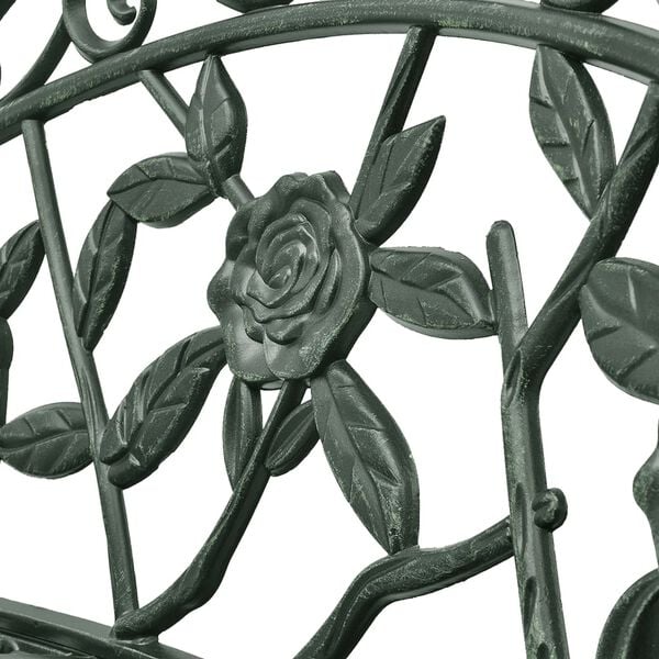 vidaXL Banc de jardin 100 cm Aluminium coulé Vert