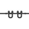vidaXL Kit de quincaillerie de porte coulissante 366 cm acier noir