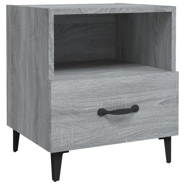 vidaXL Table de chevet Sonoma gris Bois d'ing&eacute;nierie