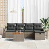 vidaXL Ensemble de canap&eacute; de jardin avec coussin 6 pcs Gris Poly rotin