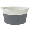vidaXL Panier de rangement gris et blanc &Oslash;40x25 cm coton