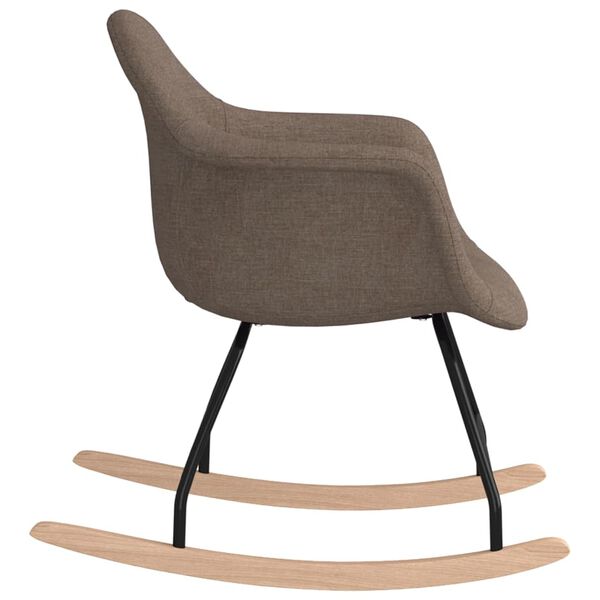 vidaXL Chaise &agrave; bascule Taupe Tissu