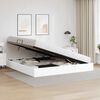 vidaXL Lit de Rangement avec matelas Blanc pur 200 x 200 cm Faux cuir