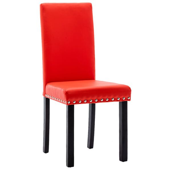 vidaXL Chaises &agrave; manger lot de 6 rouge similicuir