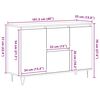 vidaXL Buffet ch&ecirc;ne sonoma 101,5x35x70 cm bois d'ing&eacute;nierie