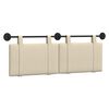 vidaXL T&ecirc;te de lit suspendue Cr&egrave;me Tissu