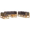 vidaXL Ensemble de canap&eacute;s de jardin 9 pi&egrave;ces avec coussins en bois d'acacia et corde