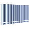 vidaXL Toile de rechange pour auvent Bleu et Blanc 380 x 195 cm