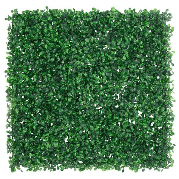 vidaXL Cl&ocirc;ture &agrave; feuilles d&rsquo;arbustes artificiels 6 pcs vert 50x50 cm
