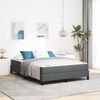 vidaXL Lit &agrave; ressorts avec matelas Gris fonc&eacute; 140 x 190 cm tissu