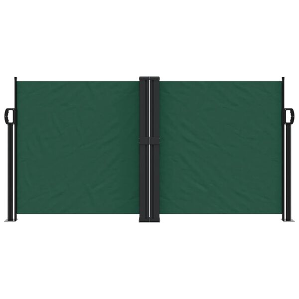 vidaXL Auvent latéral rétractable vert foncé 120x1200 cm