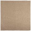 vidaXL Tapis de surface Carr&eacute; HUARTE Naturel 120 x 120 cm Polyester