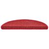 vidaXL Tapis d'escalier 20 pièces 56 x 17 x 3 cm Rouge Demi-rond