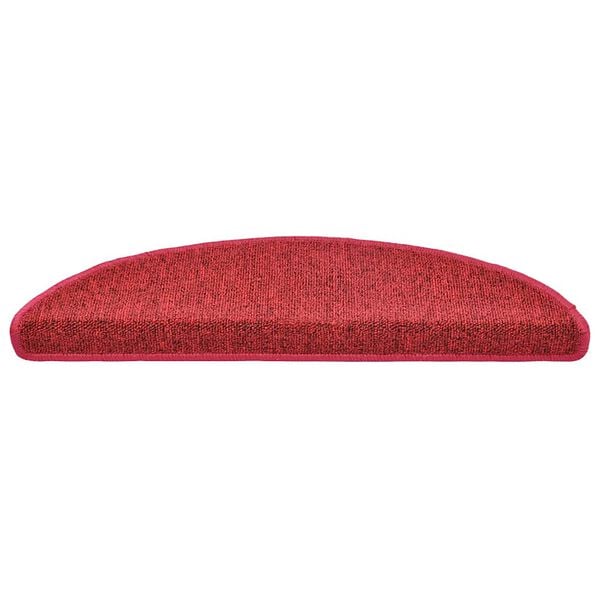 vidaXL Tapis d'escalier 20 pièces 56 x 17 x 3 cm Rouge Demi-rond