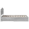 vidaXL Cadre de lit Gris Sonoma 120 x 200 cm Bois d'ing&eacute;nierie