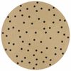 vidaXL Tapis fait &agrave; la main Jute avec imprim&eacute; &agrave; pois 90 cm