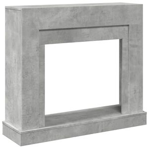 VidaXL Cadre de chemin&eacute;e gris b&eacute;ton 100x30x87,5 cm bois d'ing&eacute;nierie