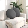 vidaXL Coussins de si&egrave;ge 2 pcs Gris fonc&eacute; &Oslash;50 x 19 cm tissu