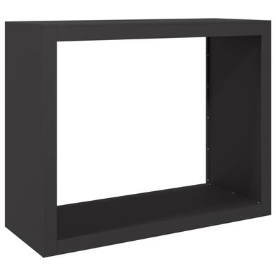 vidaXL Portant de bois de chauffage noir 100x40x80 cm acier