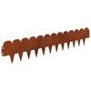 vidaXL Bordure de Pelouse 20 pc 103 x 20 cm Acier Rouill&eacute;