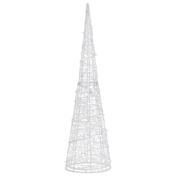 vidaXL C&ocirc;ne lumineux d&eacute;coratif pyramide &agrave; LED Acrylique Color&eacute; 120 cm